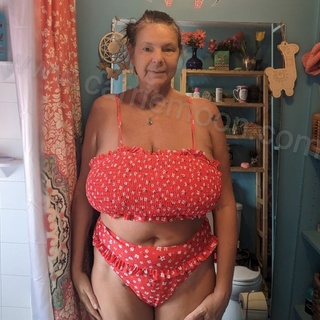 new red dottie bikini