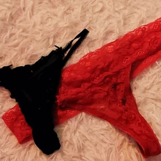 red and black panty