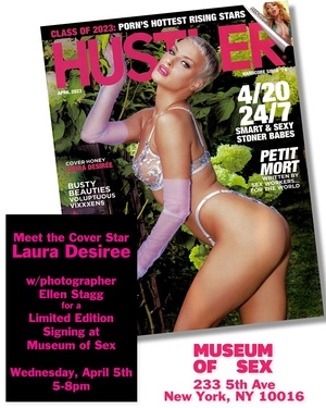 Laura Desirée is serving up the sizzle as @Hustler  Magazine’s Cover Honey for April 2023, with a stunning multi-page pictorial and centerfold by renowned photographer Ellen Stagg.
@TheLauraDesiree @EllenStagg 
Info:
https://t.co/VnusSnuP4D https: