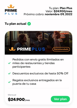 pago rappi prime plus