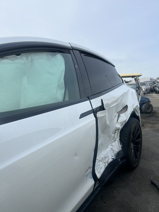 someone crashed (t-boned) into