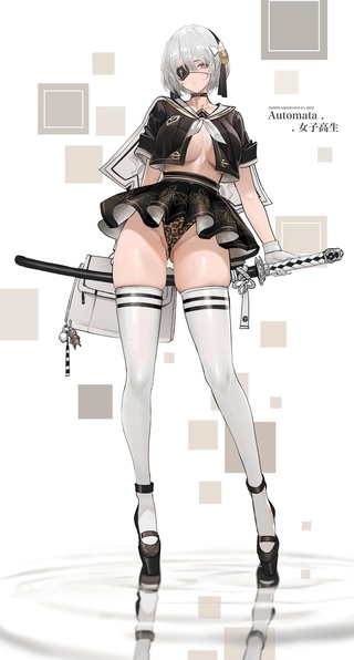 女子高生 #nierautomata https://t.co/3czytlg7wq