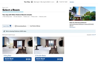 hilton hotel rooms for