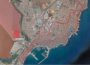 This is the area where the cycle race will take place today in #Torrevieja for the full list of streets, visit website, https://t.co/lmUTr96FuM 
For those not in Torrevieja, the race takes to the roads around #Orihuela municipality on Tuesday. https: