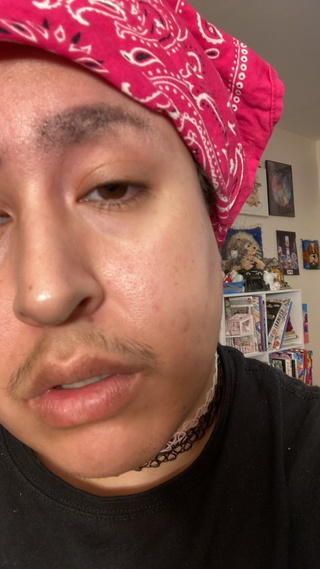 frotada eyebrows off while