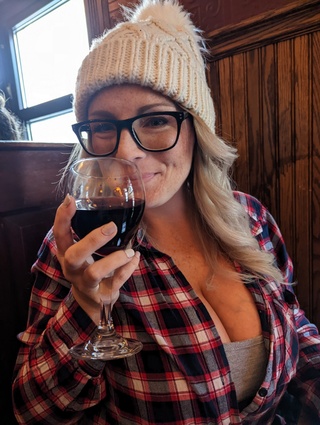 out the cold enjoying