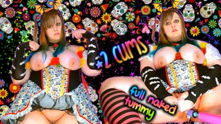 senorita succubus cums tummy