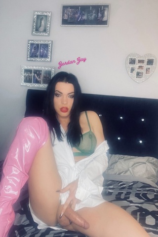 pink knee boots and