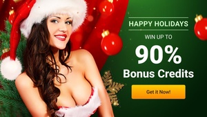 Get lucky this Christmas on https://t.co/bgZwa0FgzJ 🎄 
Starting 22nd December at 6 pm ET, our paying members only can win up to 90% bonus credits! 🤩 
Don't miss this limited time offer, and come celebrate the holiday season with the hottest mod