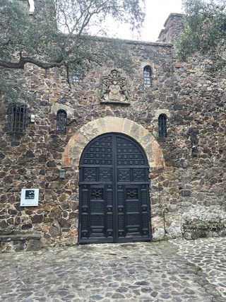 castle overlooking the med