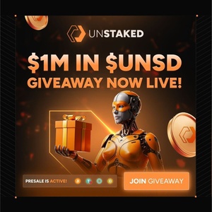 🚀 $1,000,000 GIVEAWAY IS LIVE! 🪙 

To celebrate the rise of Unstaked, we're launching our first competition yet, and it's worth a jaw-dropping $1,000,000 in total prizes!  

🎉 20 lucky winners will claim their share of the future of DeFi.  
