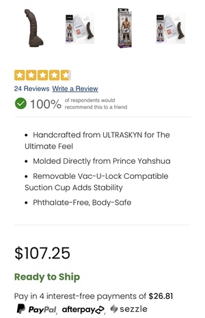 Im 1 of the Happiest men alive today after lookin over my spreadsheet & seein that u all, i mean u fuckin incredible fans of mine have made sales over a 100,000 of my @TheOriginalDoc Dildo line. Big Thanks 2 @LadyAnacondaHOA & @ICEKREAMMFREEK2 4 the 